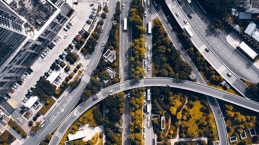 武汉城市交通枢纽岳家嘴立交桥