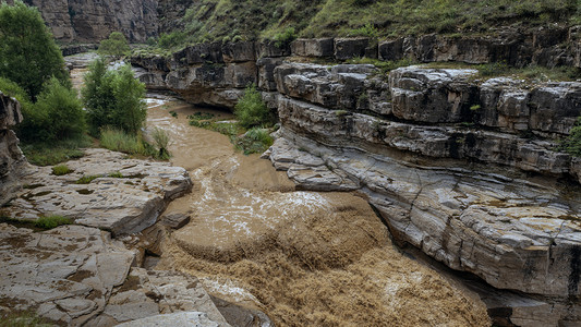 峡谷河流上午河流夏季素材摄影图配图