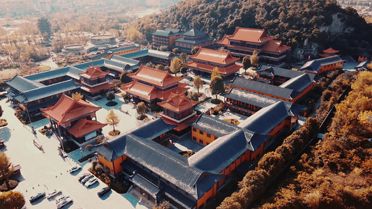 黑金摄影照片_贵阳大普陀寺黑金复古古建筑