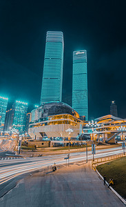 夜景晚上双子塔贵阳摄影摄影图配图