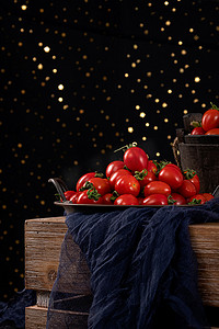 圣女果小番茄小西红柿营养水果摄影图配图
