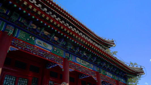 楼阁古风摄影照片_北京圆明园遗址建筑楼阁