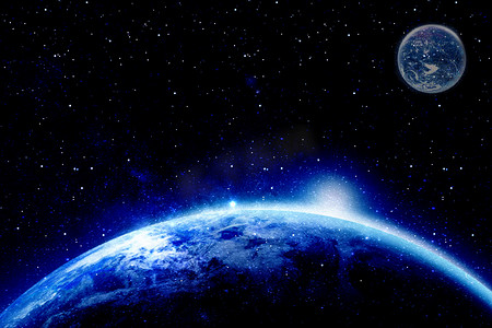 360星空摄影照片_夜空星空未来科技宇宙探索星际冒险星球联动