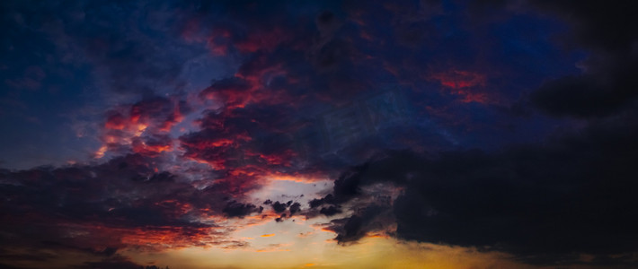 湖南长沙夜晚日落天空图像摄影图配图