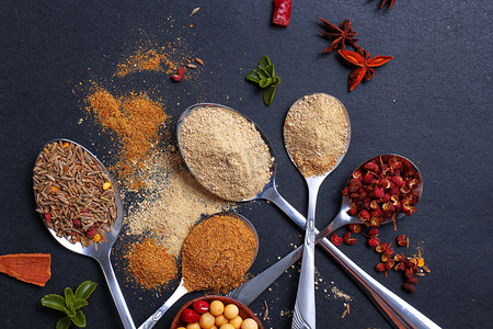 美食棚拍干燥食品香料传统摄影图配图