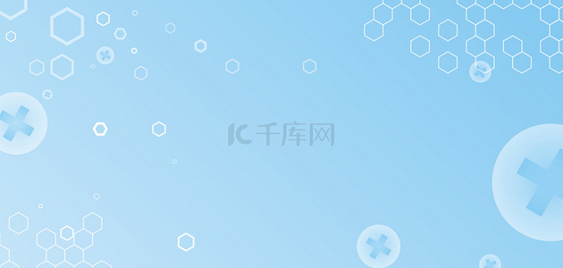 生产医疗器械背景图片_医疗几何蓝色科技风banner