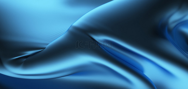 蓝色建模背景图片_c4d布料背景蓝色布料