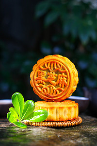 传统美食中秋佳节中秋月饼月饼创意摄影图配图
