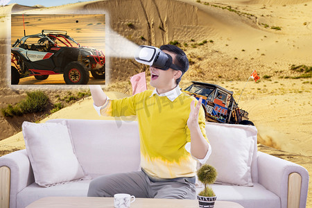 创意合成科技人工智能VR虚拟科技摄影图配图