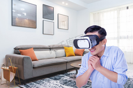 虚拟科技人工智能创意合成VR科技人像摄影图配图