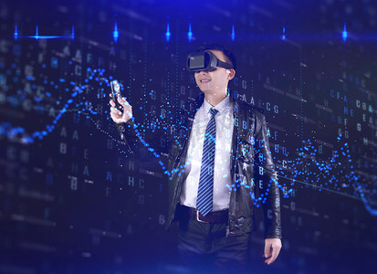 科技人工智能VR创意合成虚拟摄影图配图