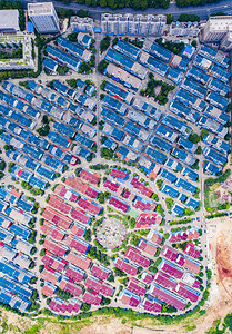 城市中午广西南宁城市风光航拍小区无人机摄影图配图