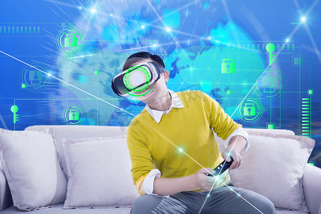未来科技虚拟人工智能VR创意合成摄影图配图