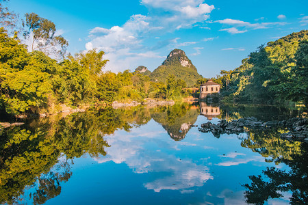 公园中午广西省柳州市都乐岩风景区自然风光景区在拍摄摄影图配图
