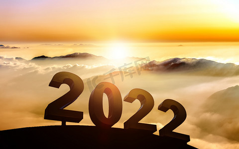 新年快乐2022年摄影照片_2022合成摄影图配图