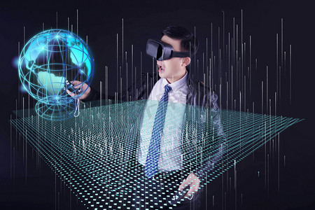科技人工智能创意合成虚拟VR摄影图配图