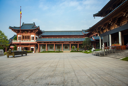 大同华严寺摄影照片_广州花都华严寺寺庙古建筑群摄影图配图