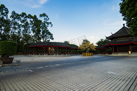 古风摄影照片_广州花都区圆玄道观道派古建筑摄影图配图