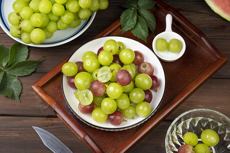 鲜甜美味葡萄营养水果摄影图配图