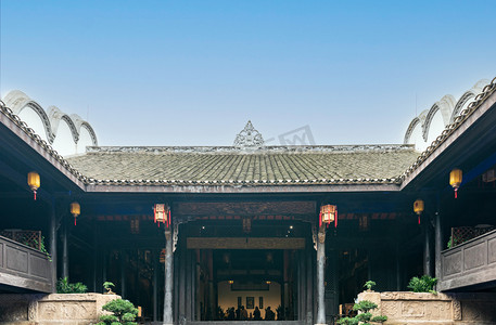 古代建筑摄影照片_重庆綦江古镇古代建筑图上午建筑室外旅游摄影图配图