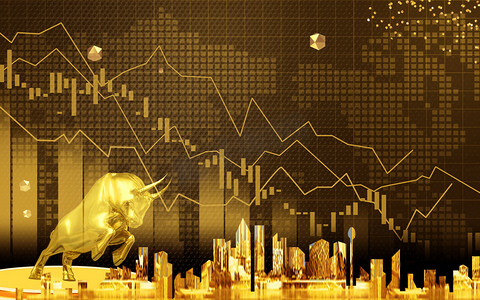 股市k线图无股市合成无摄影图配图