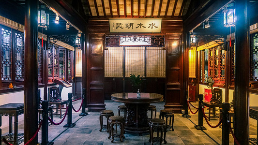 古典门窗矢量摄影照片_古代建筑中国风古典传统江南摄影图配图