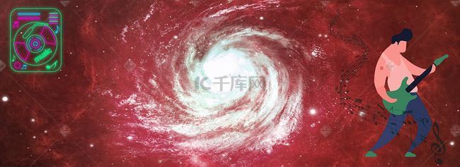 音乐音符素材背景图片_光效星光绚丽音乐派对主题海报景素材