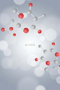 矢量分子背景图片_球体分子结构光斑矢量背景