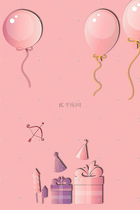气球蜡烛背景图片_生日祝福贺卡H5背景psd源文件分层下载