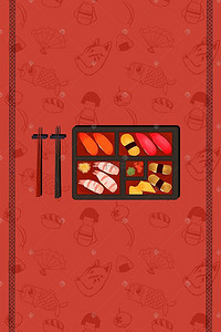日本寿司图片背景图片_日式美食矢量图片