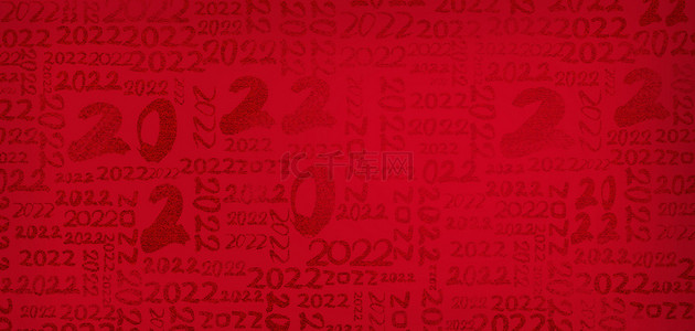 迎新春背景图片_2022数字春节红色创意