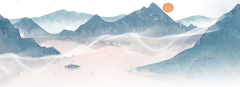 山川曙光林海云雾图片