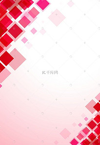 商务宣传册背景图片_立体红色四方形封面矢量背景