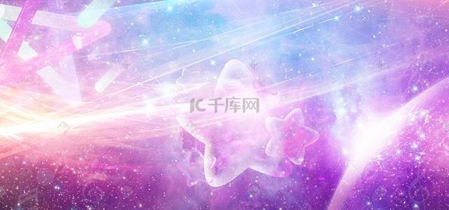 星光主题背景背景图片_星空绽放时尚五角星感恩盛宴主题背景素材