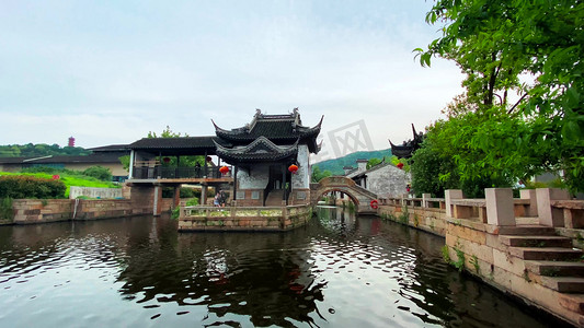 江南水乡风景古风建筑