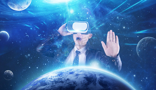 VR科技全息星球无VR科技合成无摄影图配图