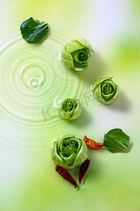 上海青摄影照片_蔬果棚拍上海青新鲜蔬菜创意摄影图配图