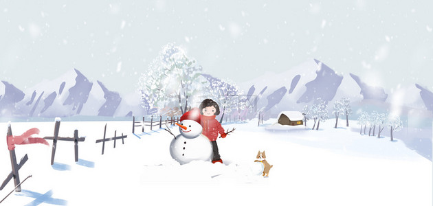 雪地背景图卡通背景图片 雪地背景图卡通背景素材图片 千库网