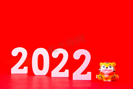 过年白天2022室内小老虎摄影图配图