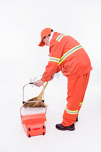 垃圾清扫环境卫生环卫工人清洁工勤劳摄影图配图
