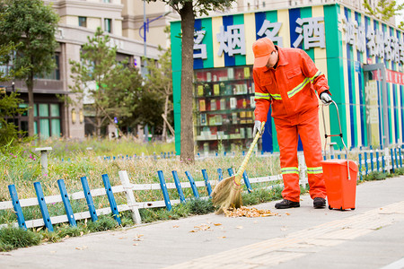 环境卫生垃圾清扫劳动者勤劳环卫工人节摄影图配图