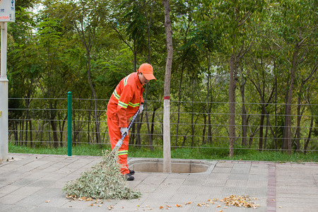 垃圾清扫环卫工环境卫生清洁工勤劳摄影图配图