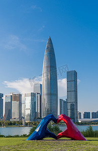 深圳市国庆摄影图摄影照片_人才公园深圳城市现代建筑摄影图配图