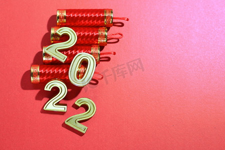 新年快乐2022年摄影照片_过年春节2022新年创意摄影图配图