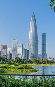 城市风光现代建筑深圳人才公园摄影图配图