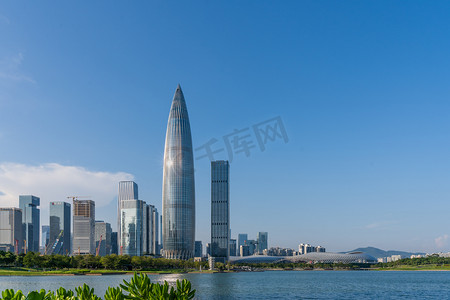 深圳现代建筑城市风光人才公园摄影图配图