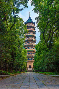 南京板鸭摄影照片_南京钟山风景名胜区灵谷塔摄影图配图