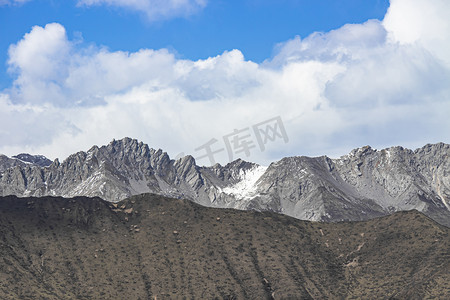 四川旅游黄龙山雪山风景摄影图配图