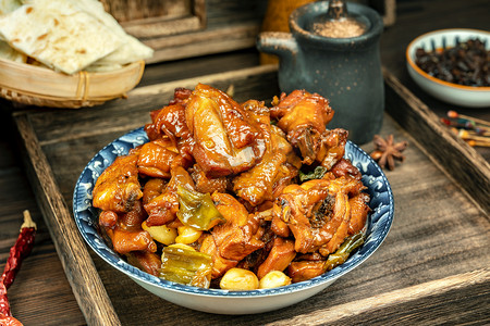 美味美味摄影照片_新疆大盘鸡营养炒鸡美味鸡肉摄影图配图