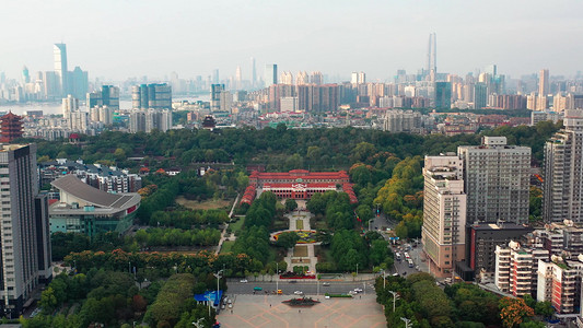 武汉城市武昌区全景